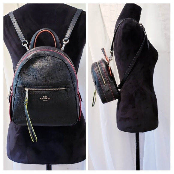 Coach Handbags - Coach Leather Neon Edge paint Andi 🆕💞